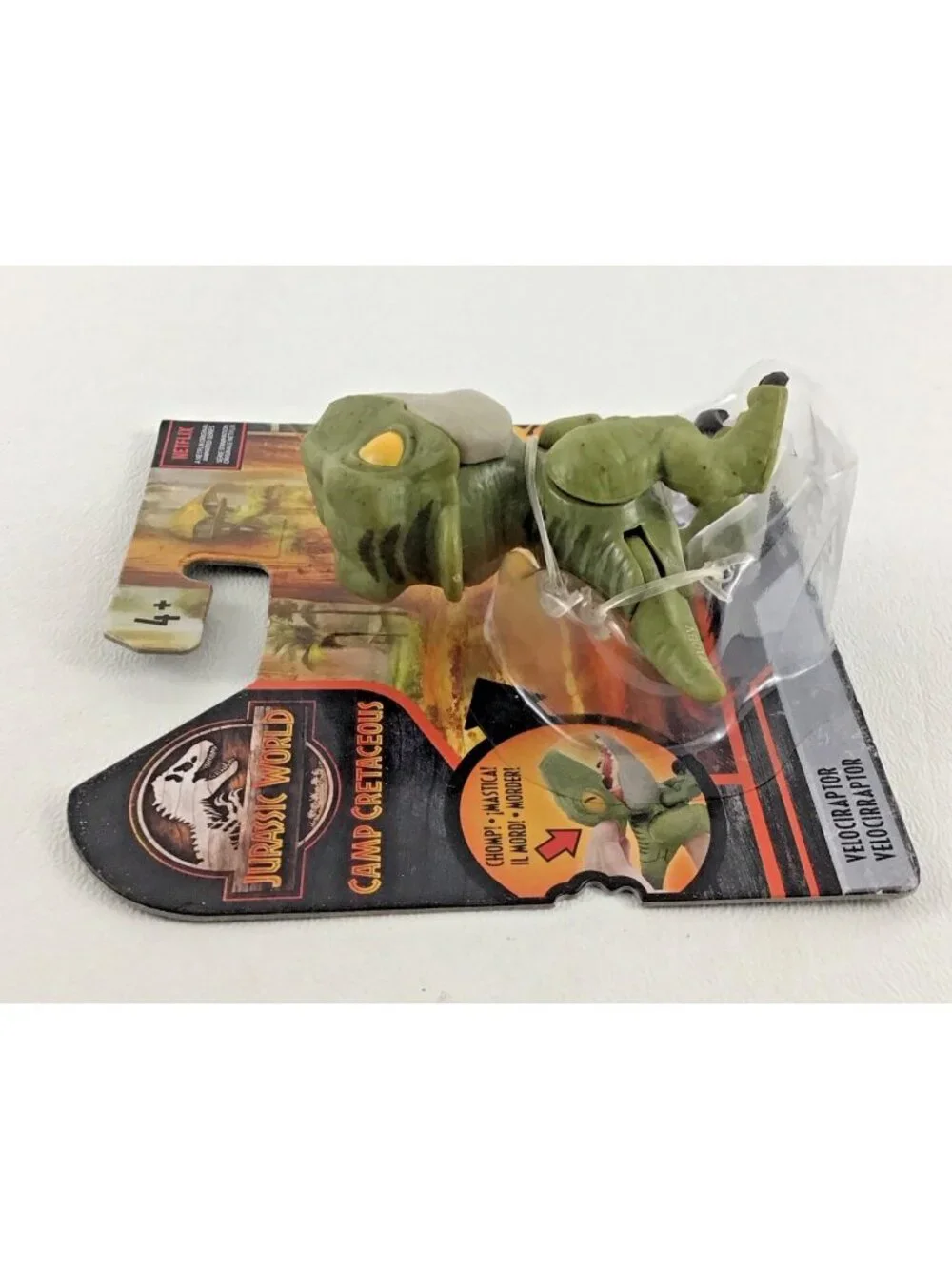 Jurassic World Snap Squad Velociraptor Mini Dinosaur Action Figure Cretaceous
